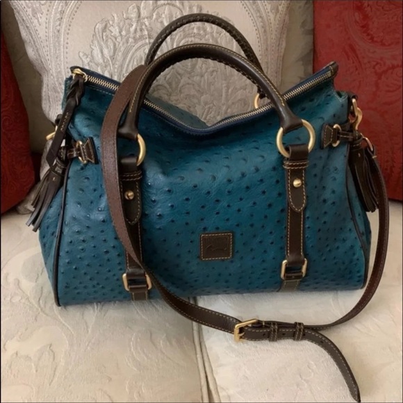 Dooney & Bourke Handbags - Final Sale❤️Dooney & Bourke Teal Ostrich Florentine
